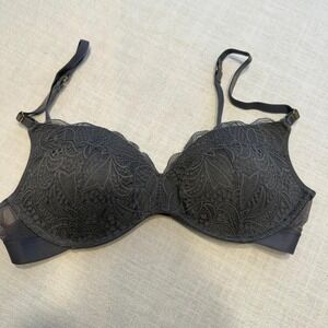 Lively Women's Bra 36B Grey Lace Padded